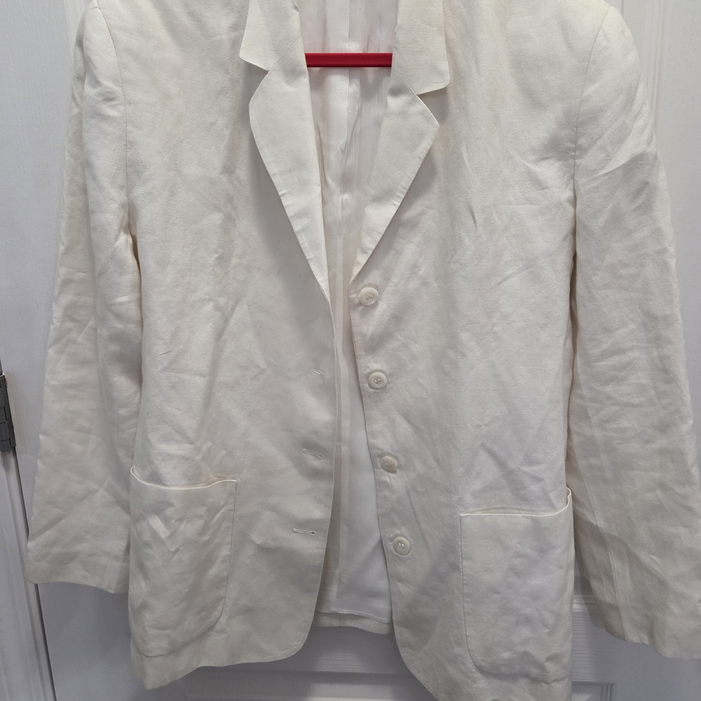 J. Crew Cream Women's Blazer with Notched Collar
